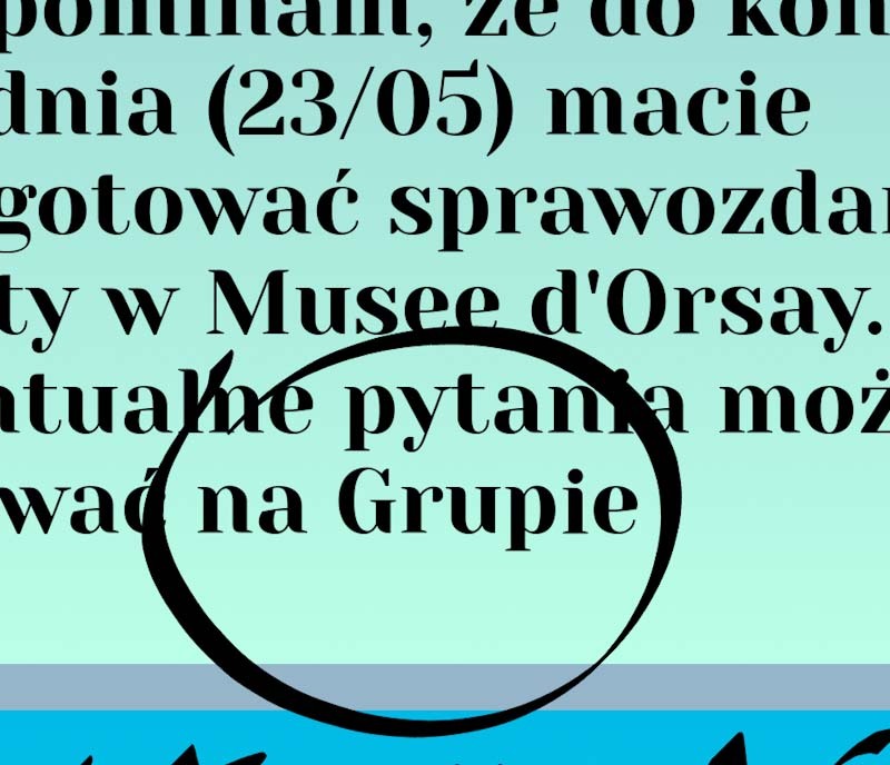 Ja w sprawie ogłoszenia, a może komunikatu Rappel o ile mnie pamięć nie myli.... Za jasny text podczas wpisywania! (Teraz powiedz coś o tym zdjęciu) Edycja za wysoki min-height